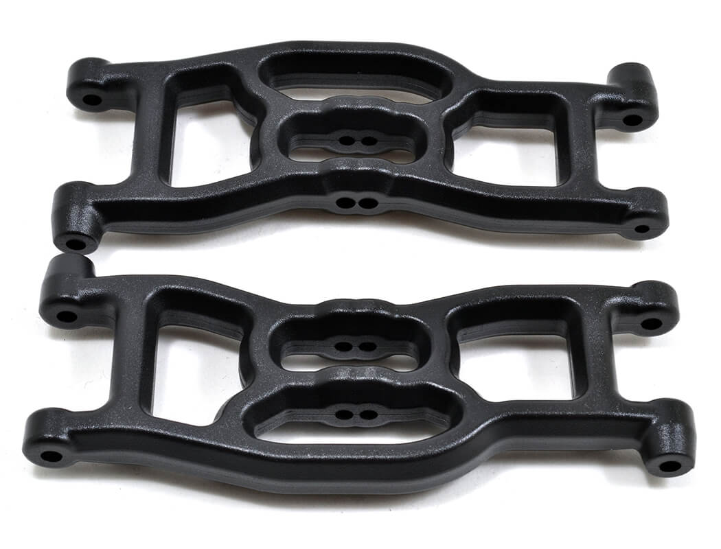 RPM FRONT A-ARMS BLACK FOR ASSOC Pro2 SC10, TROPHY RAT