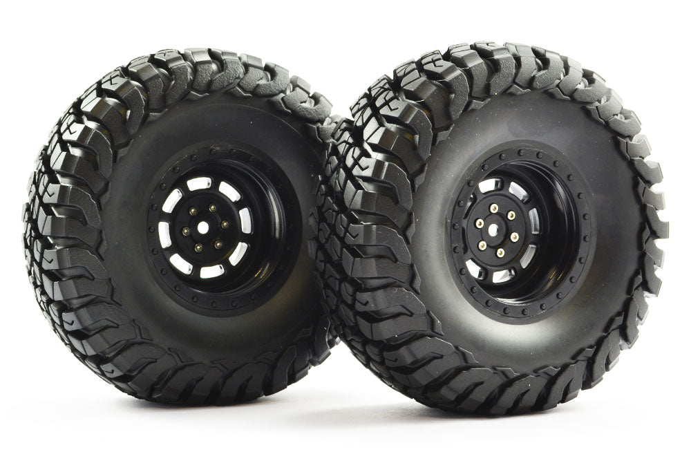 Ftx Mauler 2.2" All Terrain Tyres Pre-Glued On Black Wheels (2)