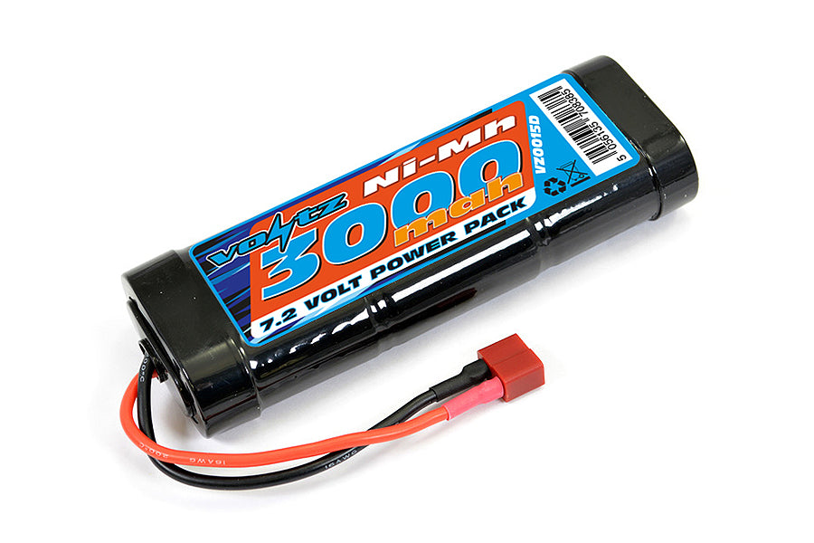 VOLTZ 3000MAH 7.2v NIMH STICK PACK W/DEANS CONNECTOR