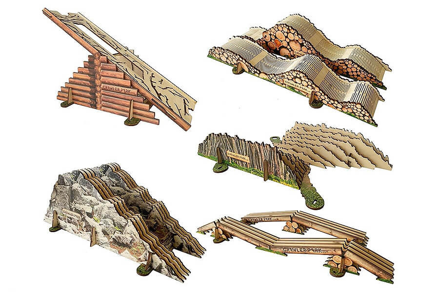 CRAWLER PARK KIT OF 5 OBSTACLES FOR 1/24 RC CRAWLER PARK CIRCUIT