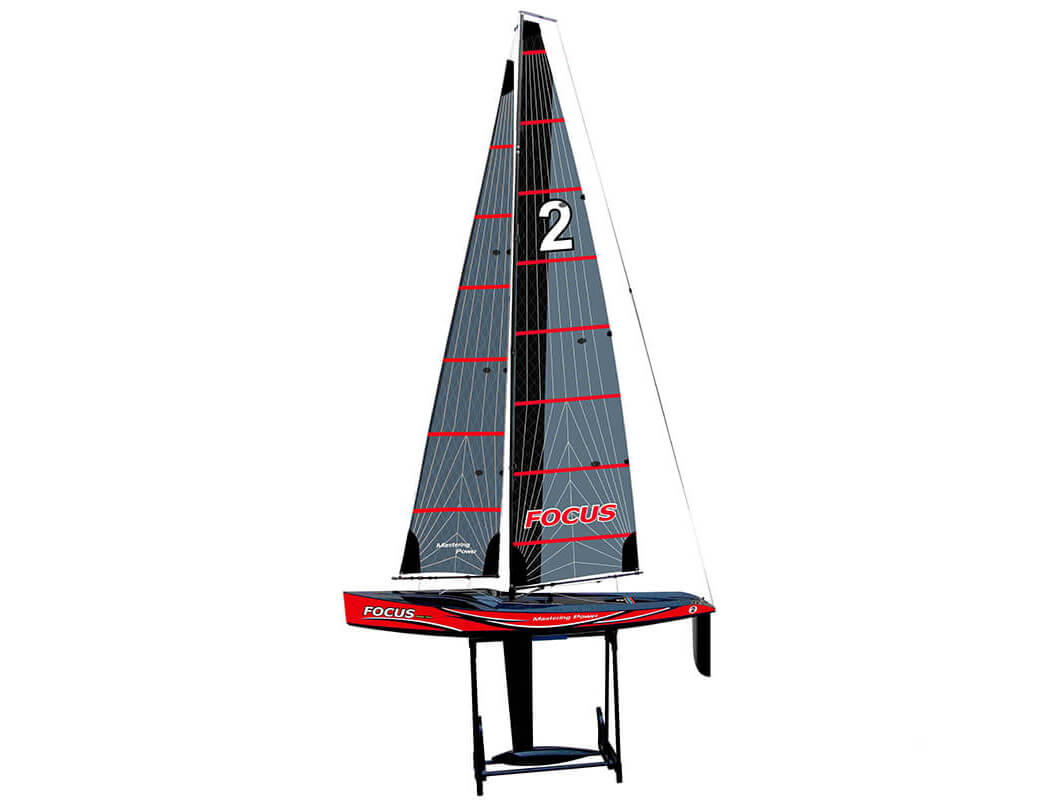 Joysway Focus V3 One Metre Sailboat Ready to Run Red JY8812V3