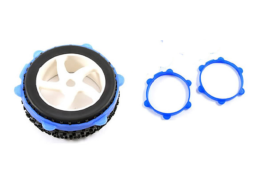 Fastrax 1/8Th Rubber Tyre Bands Blue (2 Per Pack) FAST0175