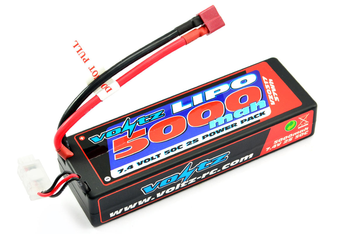 Voltz 5000Mah 2S 7.4V 50C Hardcase Lipo Stick Battery Pack VZ0317