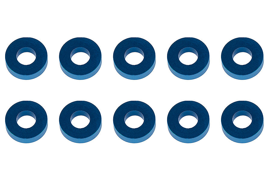 ASSOCIATED WASHERS 7.8 x 3.5 x 2.0mm BLUE ALUMINIUM (10)