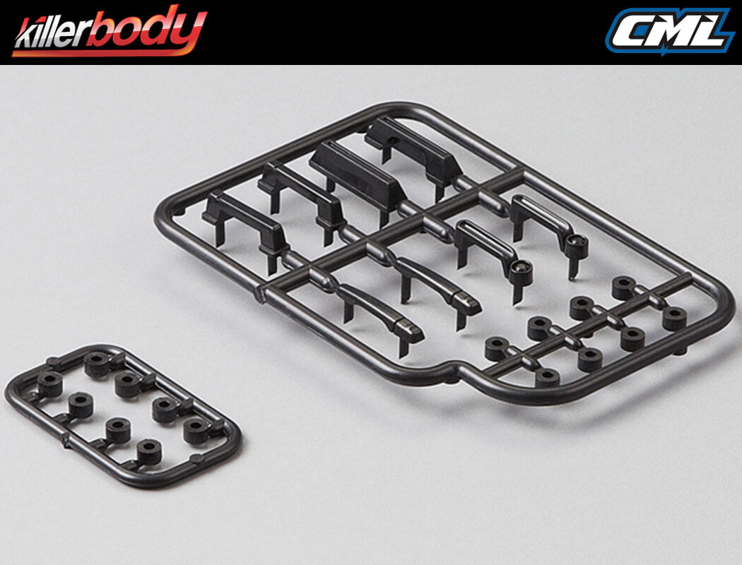 KILLERBODY BLACK PLASTIC DOOR HANDLE 1/10 SCALE