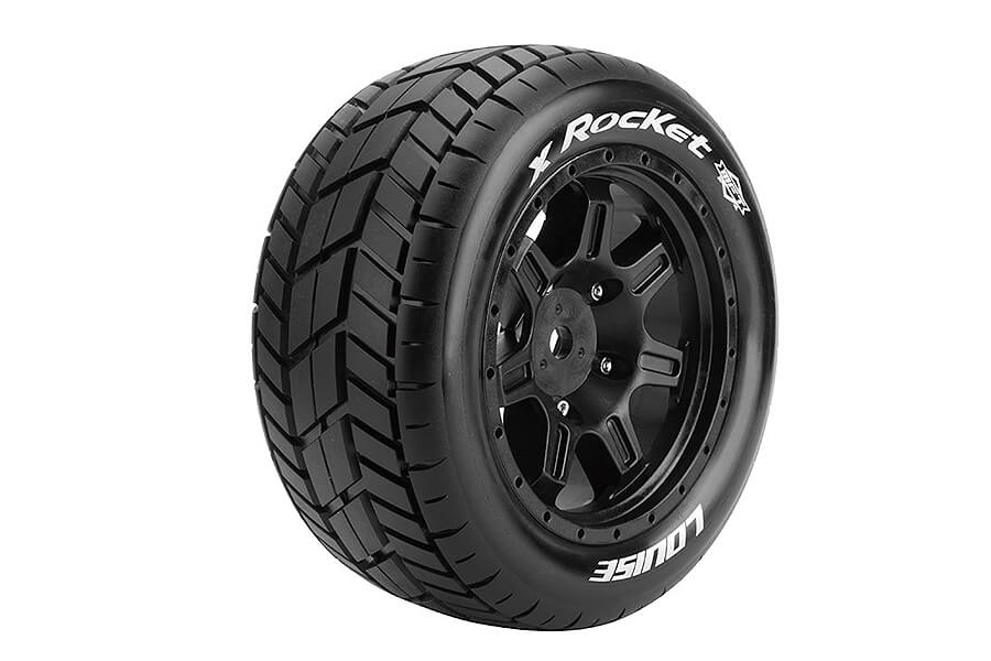 Louise RC X-Rocket Black Mounted Arrma Kraton 8S Hex 24Mm L-T3295BM