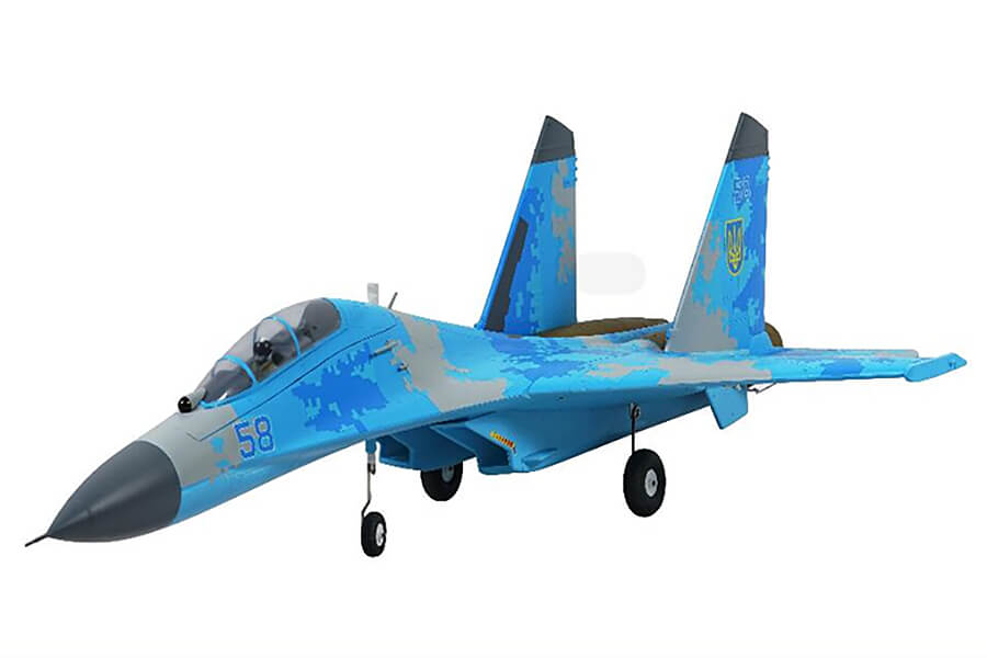 X-Fly Xfly Twin 50Mm Su-27 Edf 750Mm Jet W/O Tx/Rx/Batt - Blue Camo XF109P-C