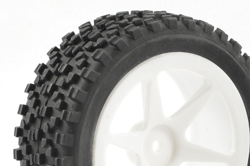 Fastrax 1/10Th Mounted Cuboid Buggy Front Tyres 6-Spoke FAST0038S