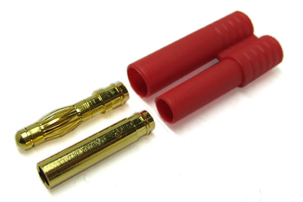 Etronix 4.0Mm Gold Connector W/Housing ET0604