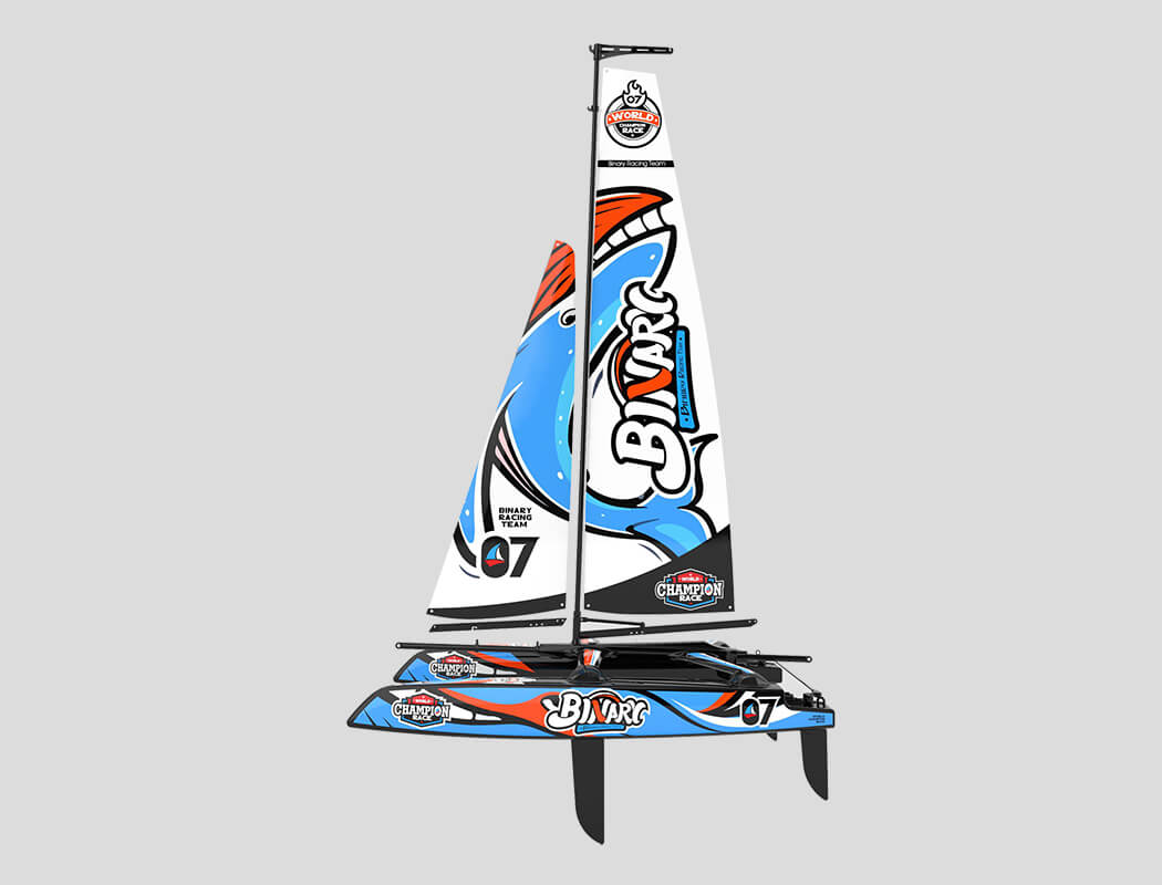 Joysway Binary V3 Catamaran Sailboat Ready to Run W/Smart Sail Tech Jy8807V3