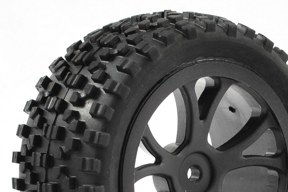 Fastrax 1/10Th Mounted Cuboid Buggy Rear Tyres 10-Spoke FAST0037B