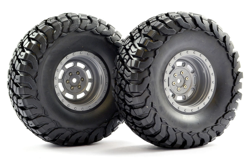 Ftx Mauler 2.2" All Terrain Tyres Pre-Glued On Grey Wheels