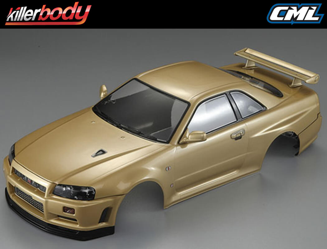 KILLERBODY NISSAN SKYLINE R34 195MM FINISHED BODY-GOLD
