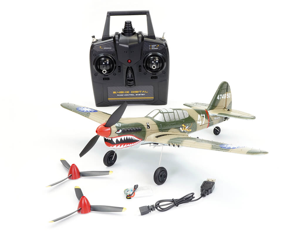 Volantex P40 Warhawk 4Ch 400Mm Brushed W/Gyro Epp Rtf V761-13