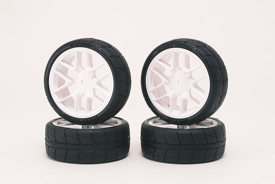 Sweep Hankook Tread 32Deg 24Mm Glued Tc Tyres 12Spoke Carpet SSF-32CWPG