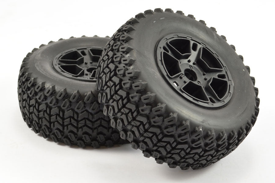 Fastrax 1:10 Sc Zigzag Mounted 5-Spoke Black (Slash Rr/Blitz) FAST1111B