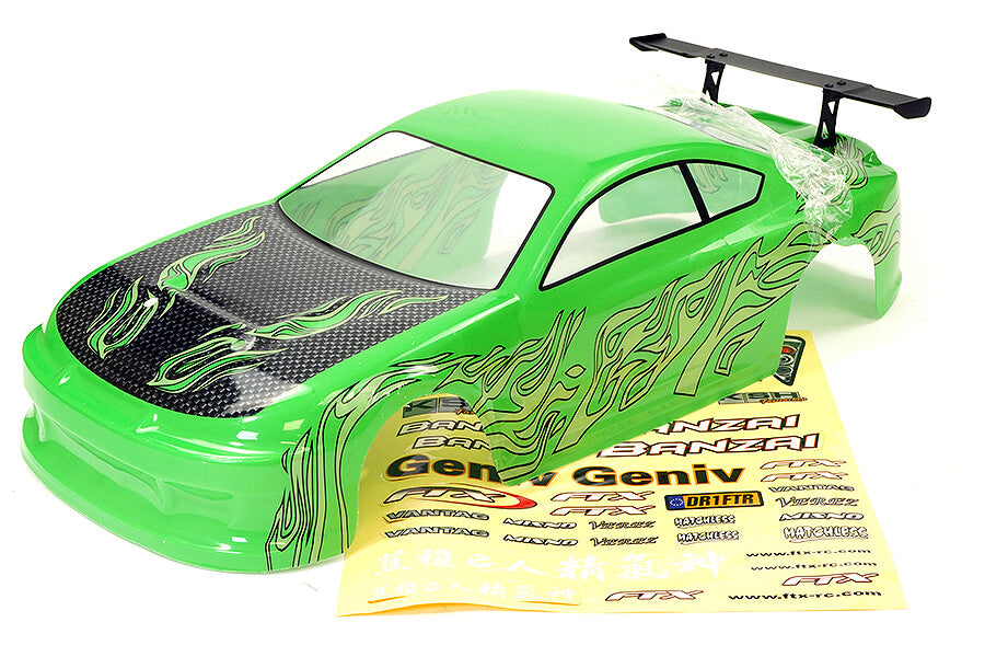 FTX Banzai Pre-Painted Body Shell With Decals & Wing - Green FTX6596G