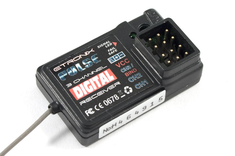 Etronix Pulse Gfsk 3Ch 2.4Ghz Receiver (Et1060) ET1095