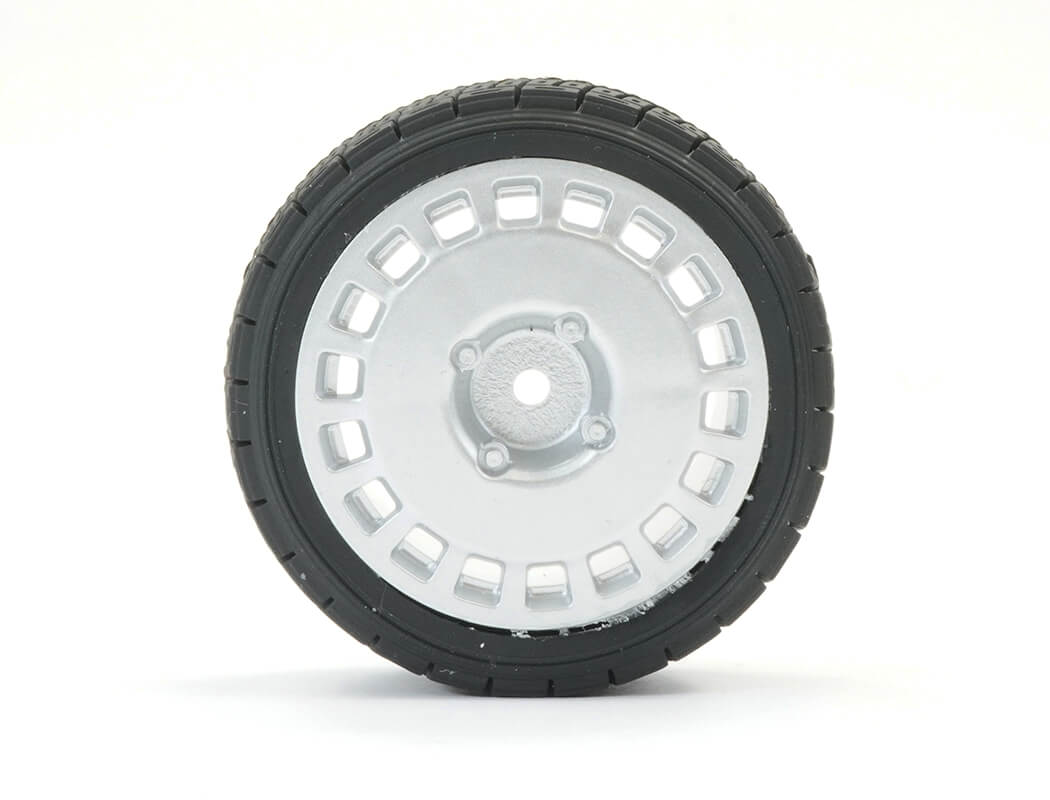Fastrax 1/10Th Rally Angle Tyre/Wheel Set Silver (4) FAST0071S