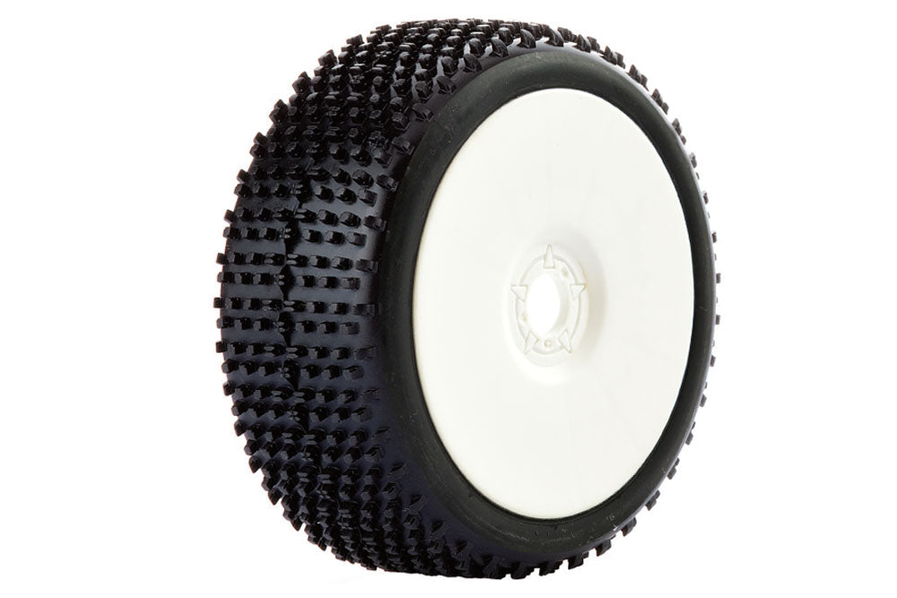 Fastrax 1/8 Cuboid Mounted On Dished White (Pr) FAST1020WD