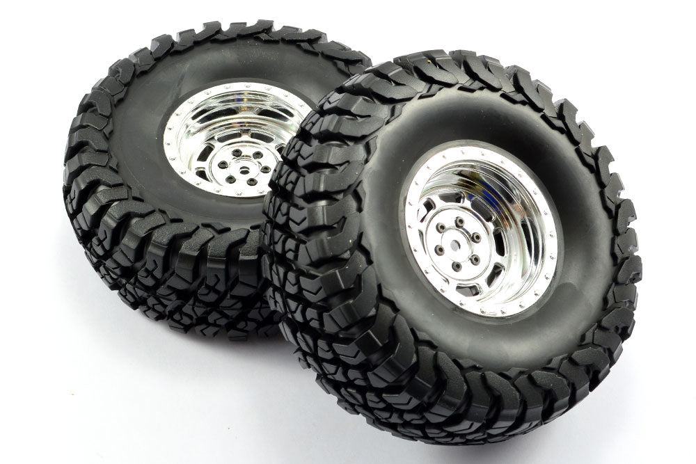 Fastrax 1:10 Crawler Granite 2.2 Scale Wheel ø140Mm Tyre (Chrome)(2)