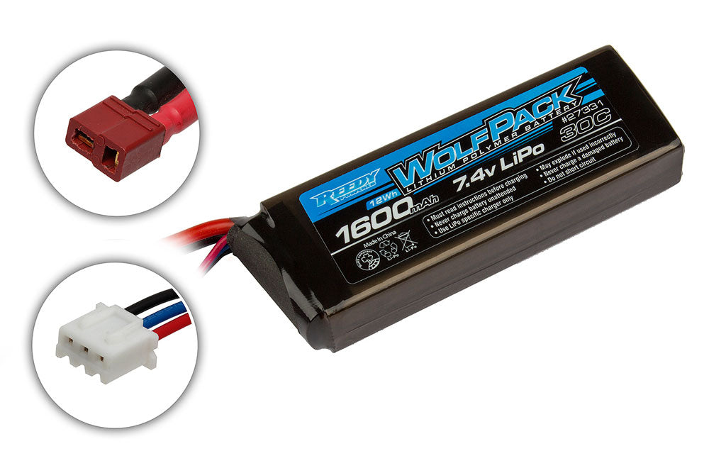 Reedy Wolfpack Lipo 1600Mah 30C 7.4V Flat AS27331