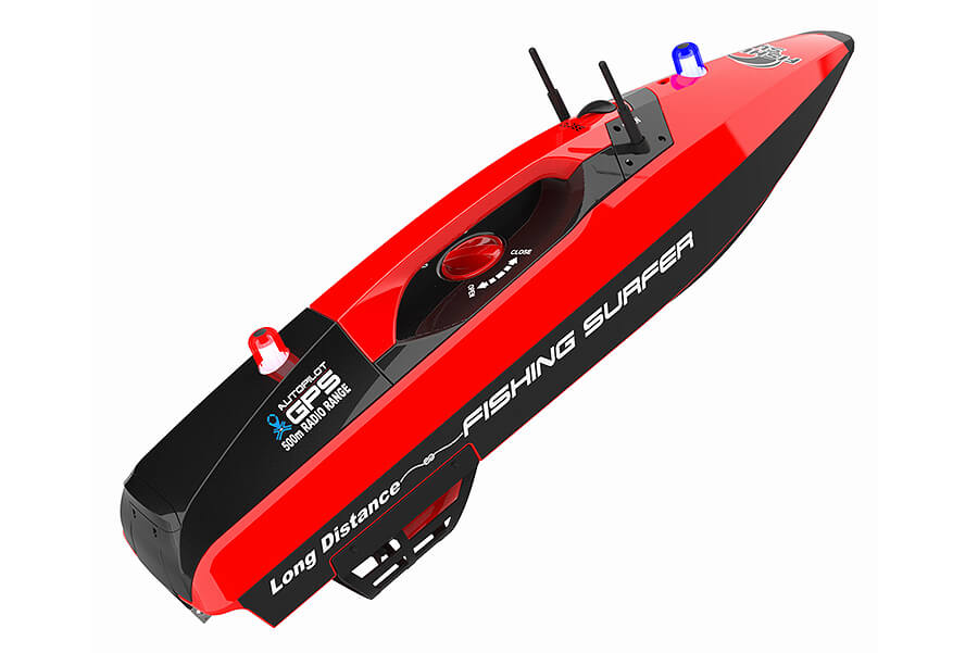 Fishing People Surfer Launched RC Bait Release GPS Boat V2.0 Red 3