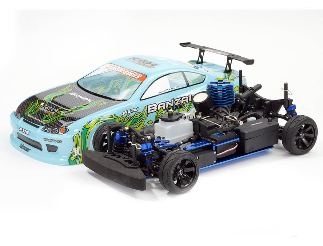 FTX Banzai 1/10 Street/Drift Nitro 4Wd RTR - Blue Ftx5534B