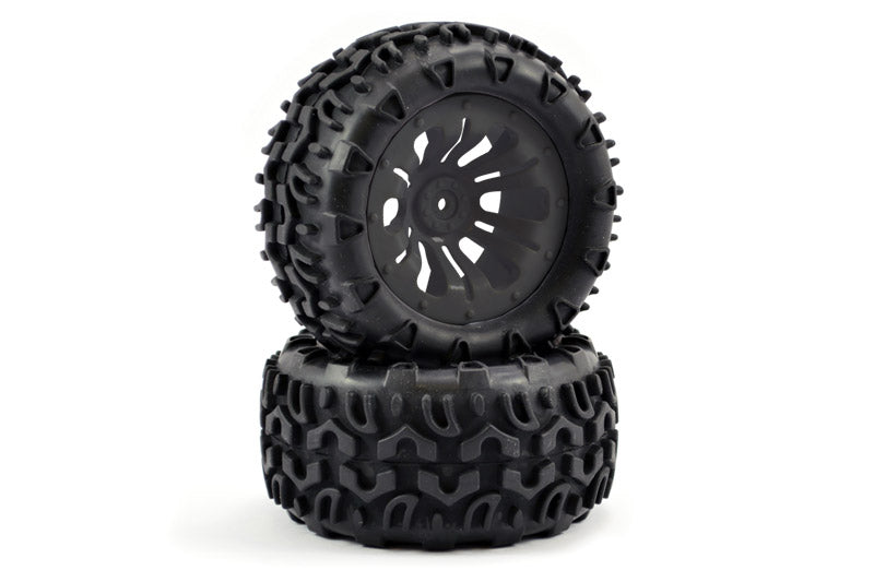Fastrax 1/10 Klaxon Truck Tyre Mounted On 12-Spoke (12Mm Hex) (FAST0068B)