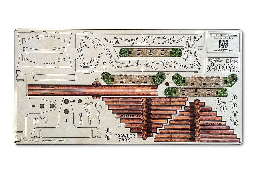 CRAWLER PARK KIT OF 5 OBSTACLES FOR 1/24 RC CRAWLER PARK CIRCUIT