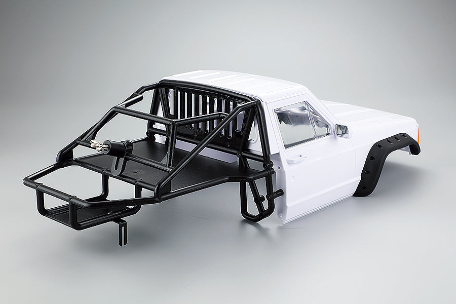 FASTRAX 1/10 ROCKEE PICK-UP & REAR CAGE HARDBODY 313-324mm - WHITE