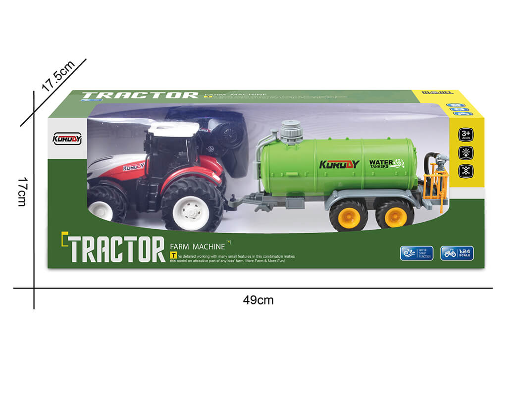 Korody RC 1:24 Tractor With Sprinkler Tanker K-6647K