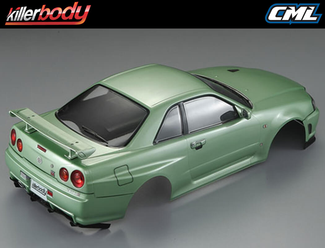 KILLERBODY NISSAN SKYLINE R34 195MM FINISHED BODY-GREEN