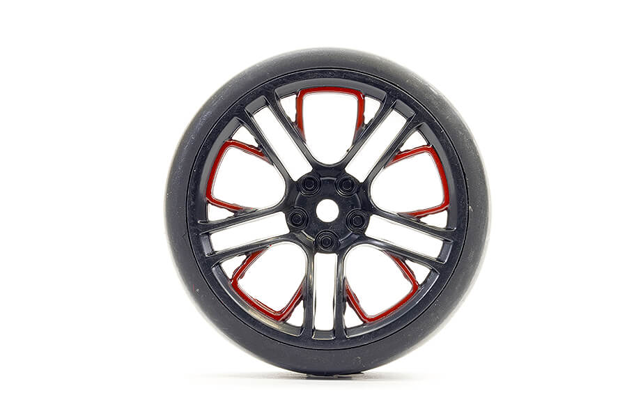 Fastrax 1/10 (4) Drift D1 Tyre W/3Mm 10-Spoke Wheel- Graphite FAST1352G-D13