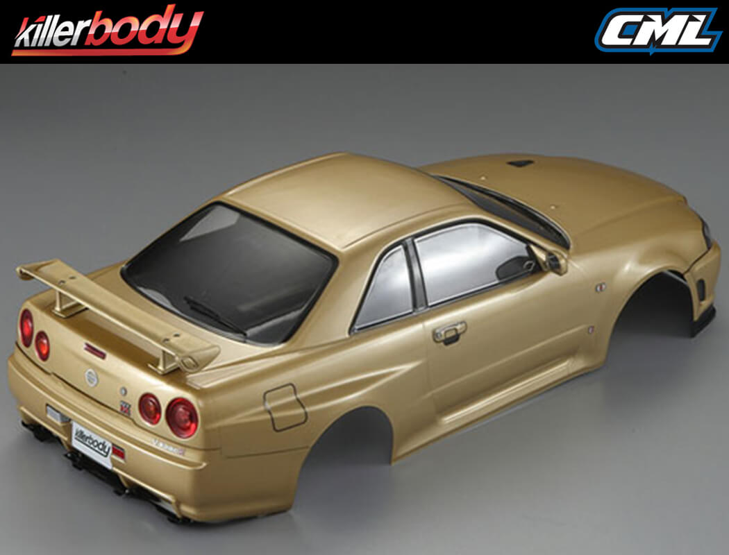 KILLERBODY NISSAN SKYLINE R34 195MM FINISHED BODY-GOLD