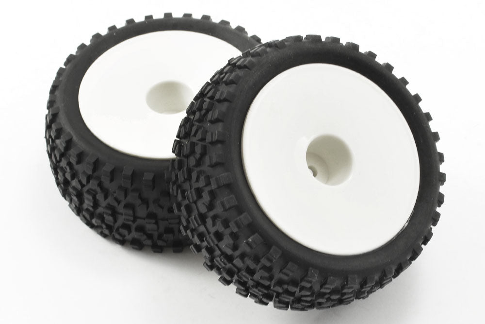 Fastrax 1/10Th Mounted Cuboid Buggy Rear Tyres Dished