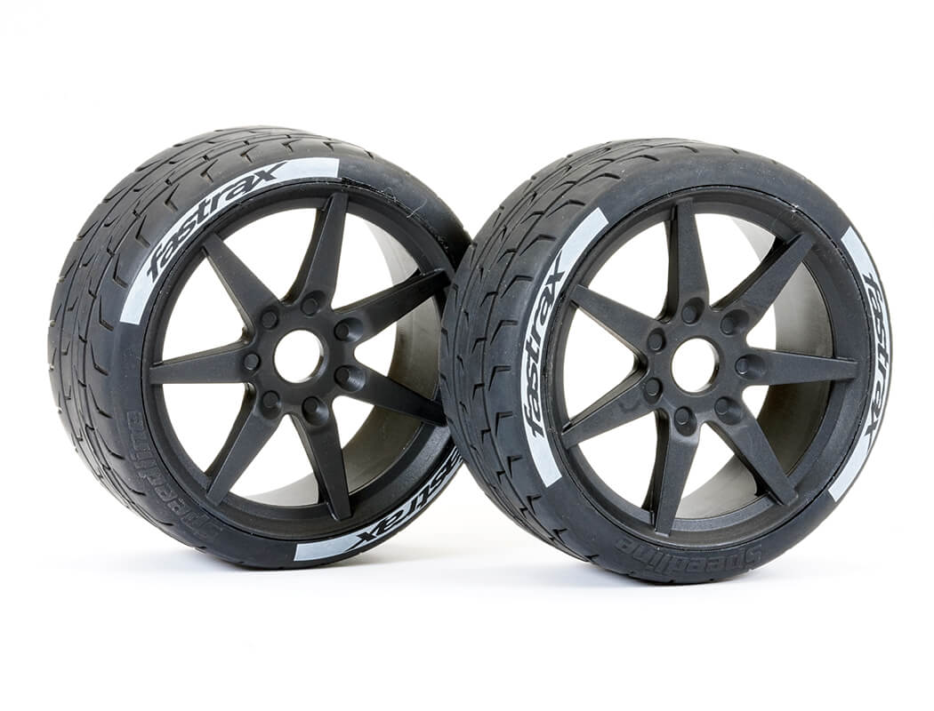 Fastrax Supaforza Front 45° Tyres/Black 17Mm Hex Wheels