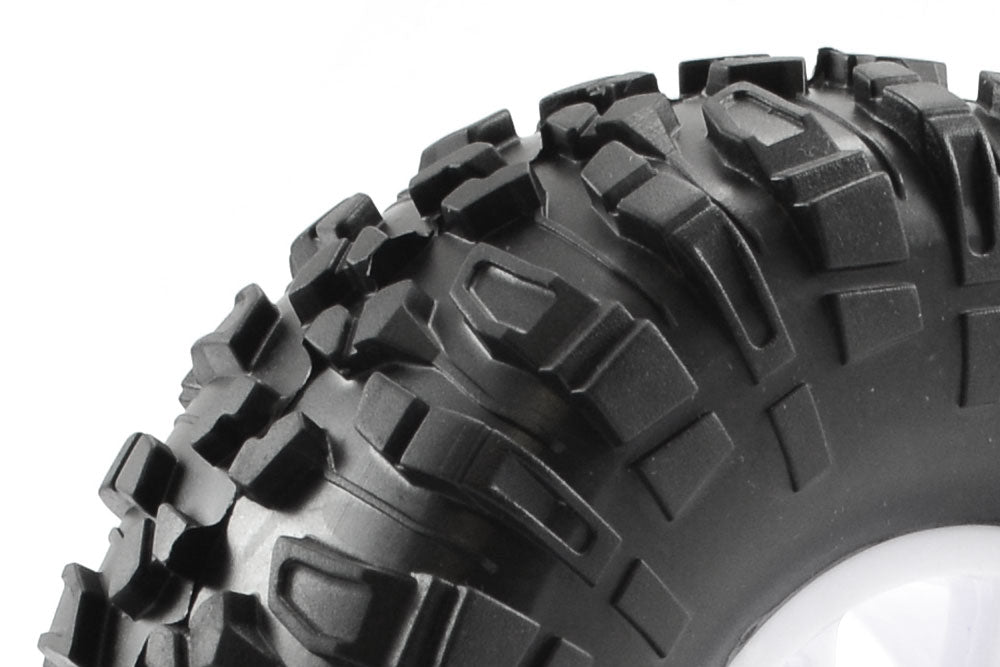 FTX Outlaw Pre-Mounted Wheels & Tyres - White FTX8335W