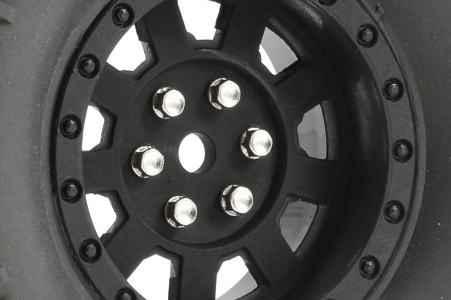 Fastrax 1:10 Crawler Boxer 1.9 Mounted Scale Wheel Black FAST1265B