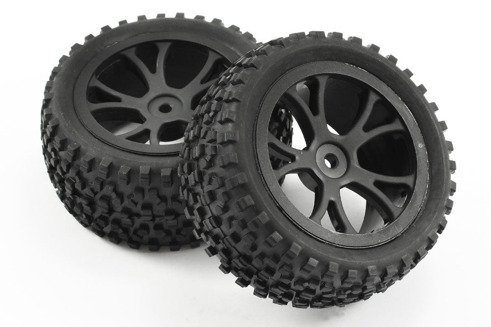 Fastrax 1/10Th Mounted Cuboid Buggy Rear Tyres 10-Spoke FAST0037B