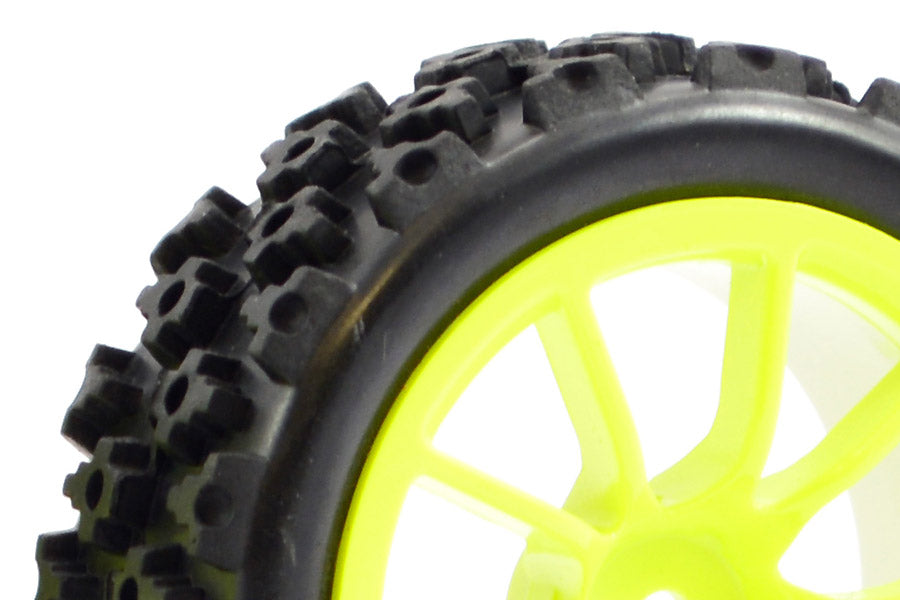 Fastrax 1/10 Street/Rally Tyre 10Sp Neon Yellow Wheel FAST0073Y
