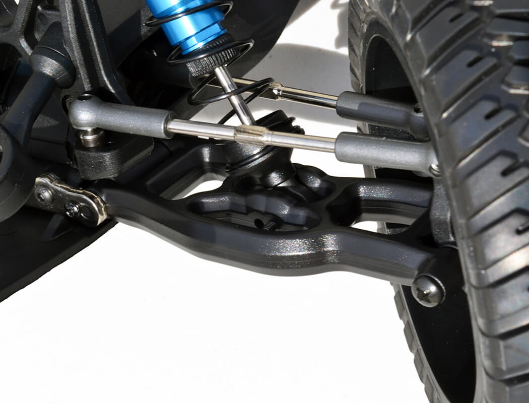 RPM FRONT A-ARMS BLACK FOR ASSOC Pro2 SC10, TROPHY RAT