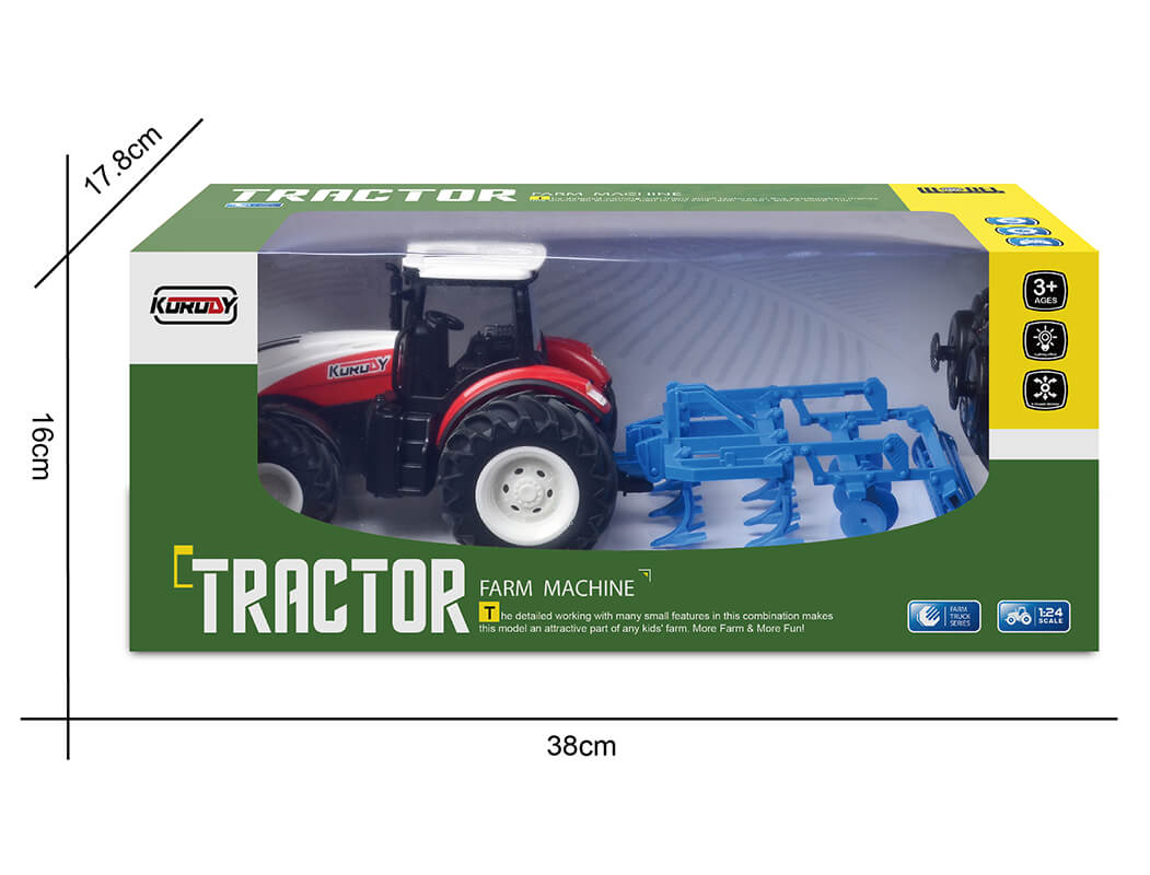 Korody RC 1:24 Tractor With Plough K-6639K