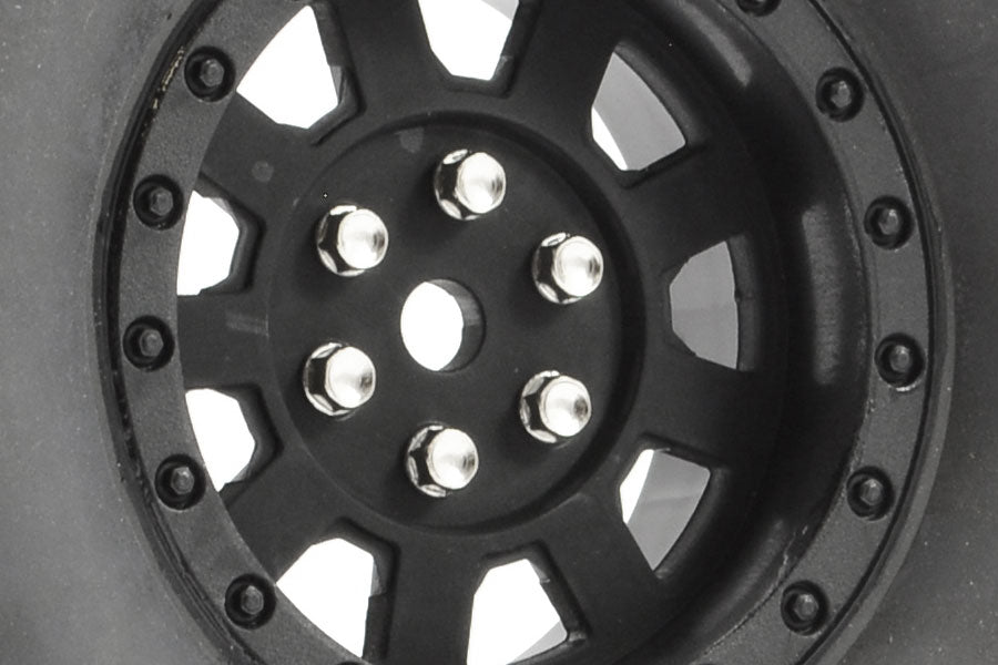 FASTRAX 1:10 CRAWLER ROCKO 1.9 MOUNTED SCALE WHEEL BLACK