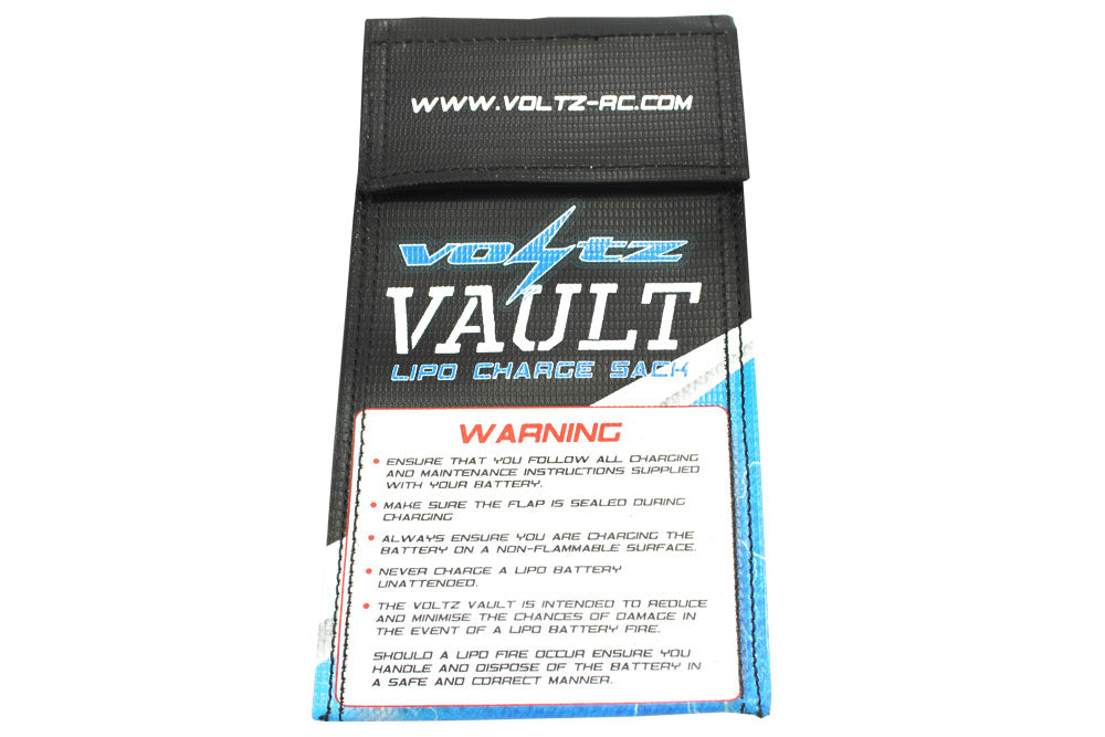 Voltz Charge Vault Lipo Sack/Bag Small 10Cm X 20Cm VZ1002