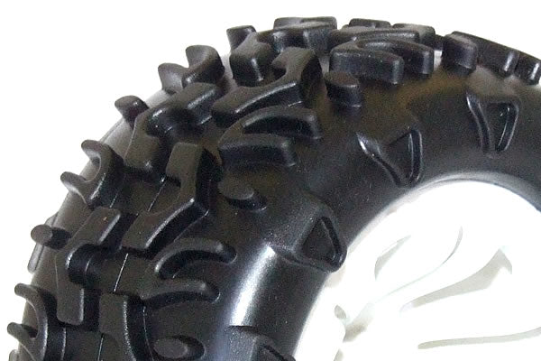 FTX Carnage Mounted Wheel/Tyre Complete Pair - White FTX6310W