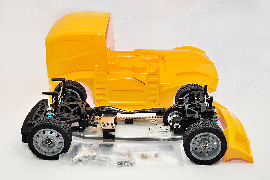 HOBAO HYPER EPX 1/10 CAB TRUCK ROLLER W/YELLOW BODY
