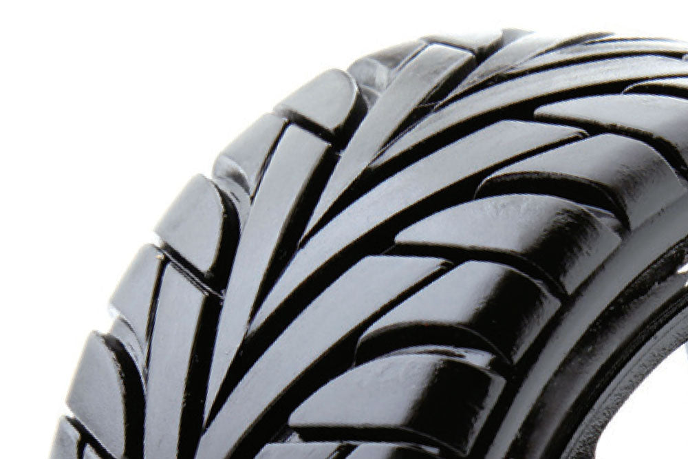 Fastrax 1/8 Truggy Eagle Mtd On 5-Spoke Black 0 Offset(Pr) FAST1092B-0