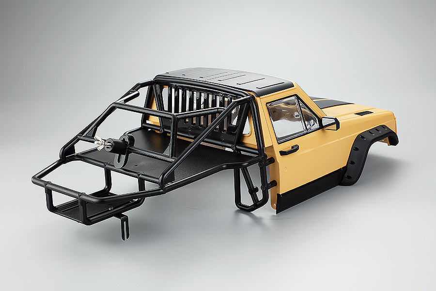 FASTRAX 1/10 ROCKEE PICK-UP & REAR CAGE HARDBODY 313-324mm - YELLOW