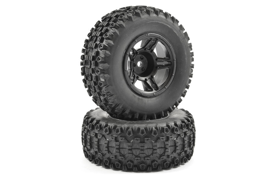 FASTRAX 1:10 SC STINGER MTD 5-SPOKE BLACK (SLASH FR) (PR)